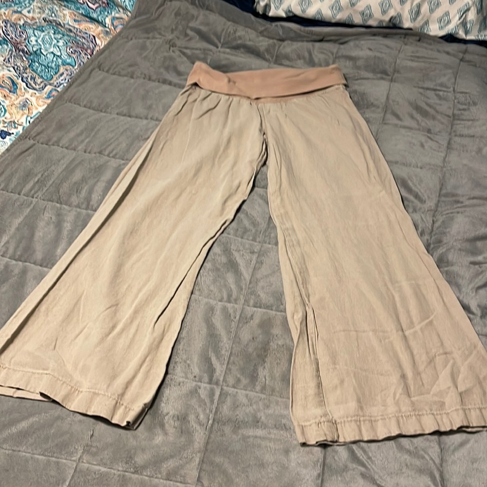 Old Navy Tan Linen Pants